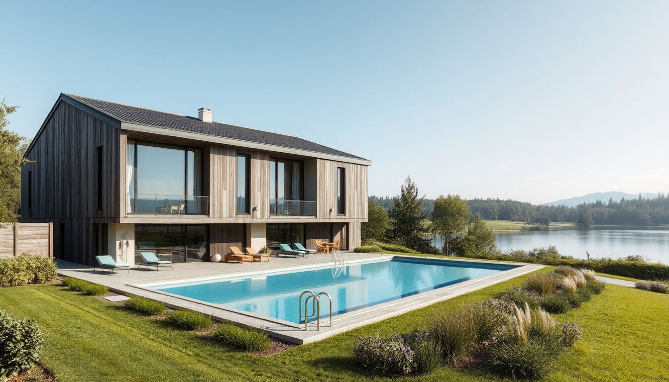 Дома для небольшой семьи на берегу озера